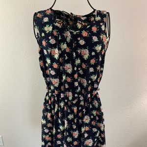 Navy Floral Dress